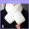 Winter Warm 1pc Faux Fur Thickened Scarf Soft Girl Fashion Versatile Flat Cross Scarf