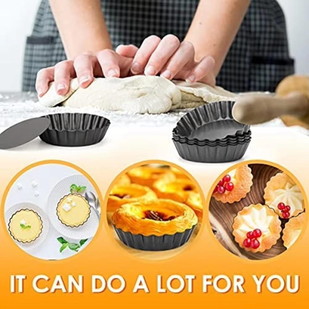 Removable Bottom Egg Tart Pan Non-Stick Cupcake Tin New Quiche Pan Party Baking