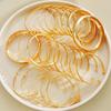 Modisches Goldfarbenes Minimalistisches Geometrisches Glattes Armreif-Set Elegantes Retro-Design Metallarmbänder Für Damen Urlaubs-Party-Schmuck