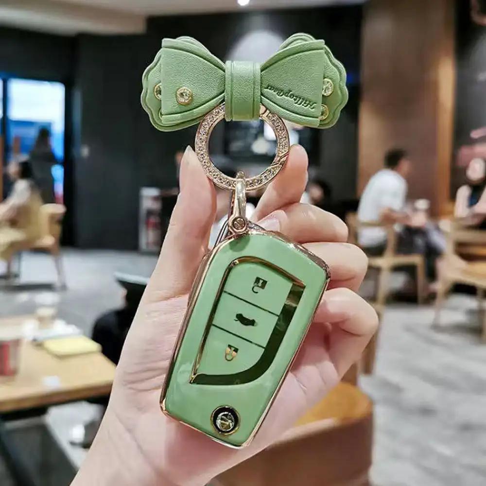 TPU Car Remote Key Case Cover Accessories for Toyota Fortuner Revo Atis Innova Levin Camry Reiz Highlander Corolla