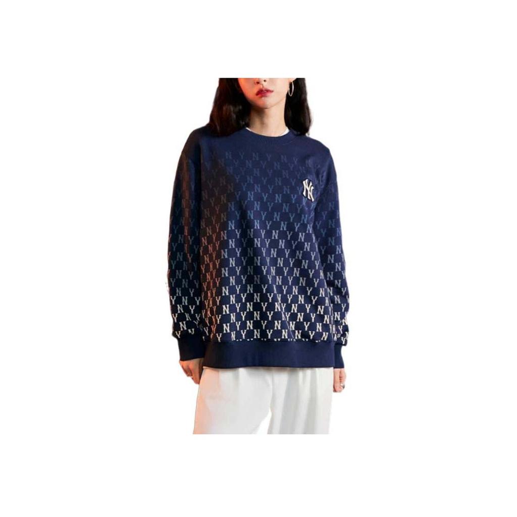 New MLB Base Logo Sweatshirts Unisex Navy 3AMTM1024-50NYD