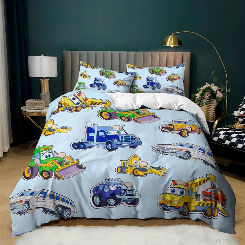 150x200 Kids Bedding Set Cars Planes Trucks BedLinens Bed Cover Sets Cartoon Twin Full Home Housse De Couette Bed Sets For Boy