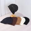 Women S Breathable Hollow Knitted Slouch Hat Solid Color Autumn Flattering Casual Fit