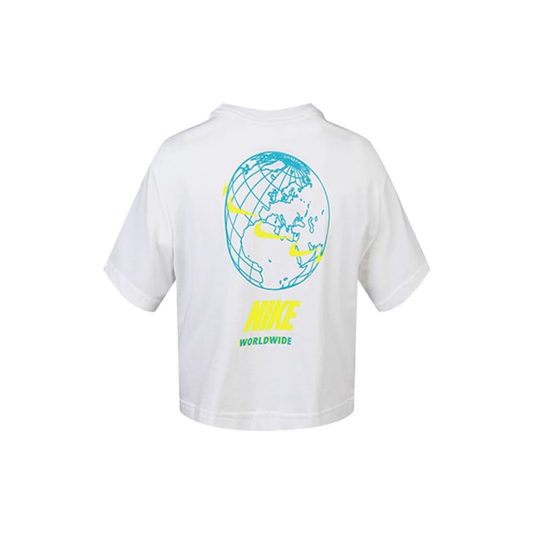 Nike Crop Tops Women's White Crew Neck Moderate CV9170-100