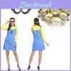 Adorável Fantasia Cosplay de Minion Amarelo Para Mulheres Perfeita Para Festas e Eventos de Halloween