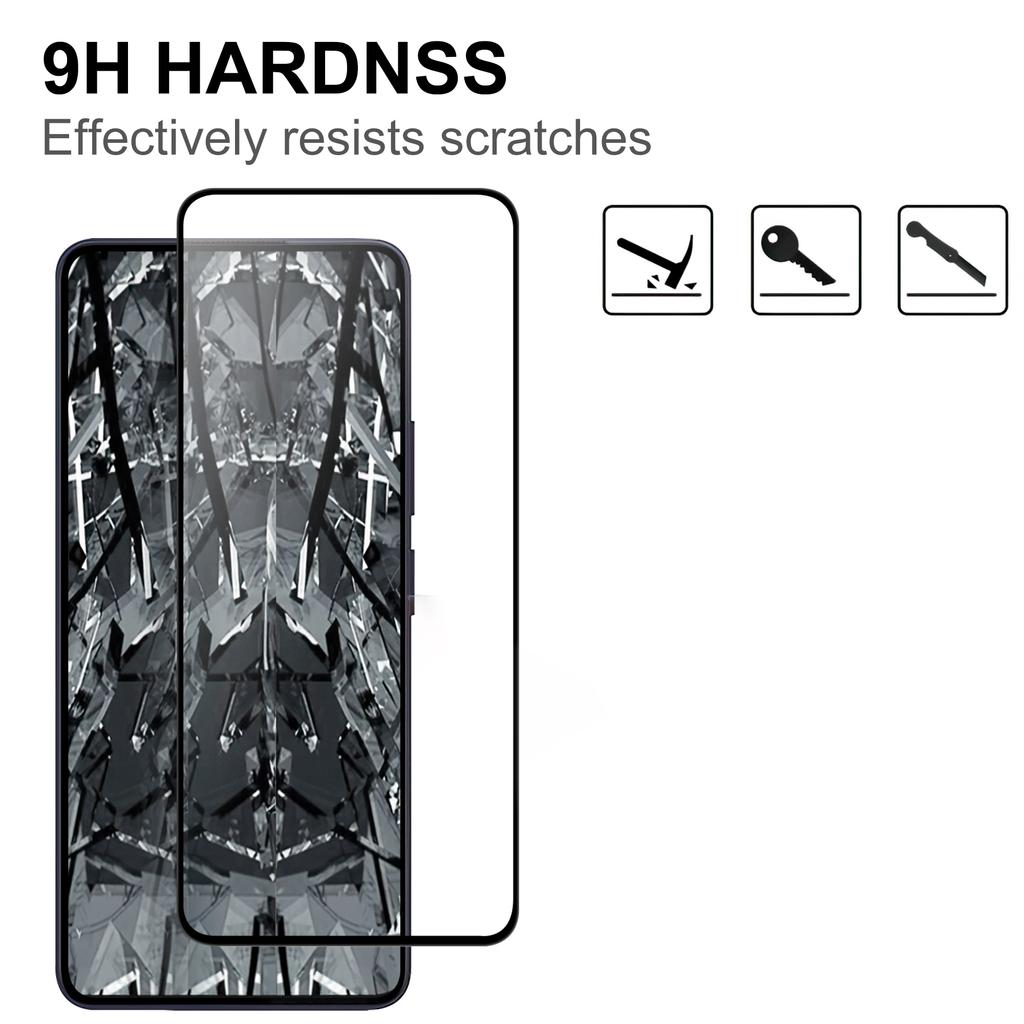 Für Oppo Reno13 F 5G AGC Glas Displayschutzfolie Vollflächig Klebend Schwarzer Rand Bildschirmfolie