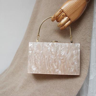 New Fashion Women Cute Bag Acrylic Candy Solid White Dinner Handbag Woman Wedding Evening Bag Trendy Party Box Day Clutch Purse