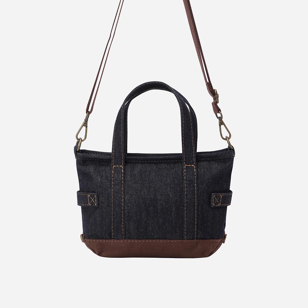 Dod Work Cotton Denim Mini Tote Bag (4L)(Indigo)