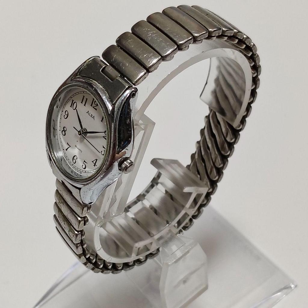 Used ALBA V306-6170 Ladies Watch 24mm Quartz Working Item Elastic Strap