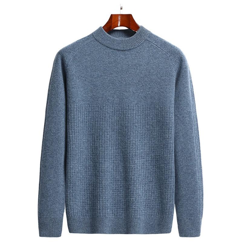 Herbst und Winter Herrenpullover mit halbhohem Kragen, leuchtender Hemdpullover, neuer Herrenpullover von Tide