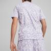 Puma Floral Print Casual Short Sleeve Polo Unisex Tops Lavender-Purple 620688-25