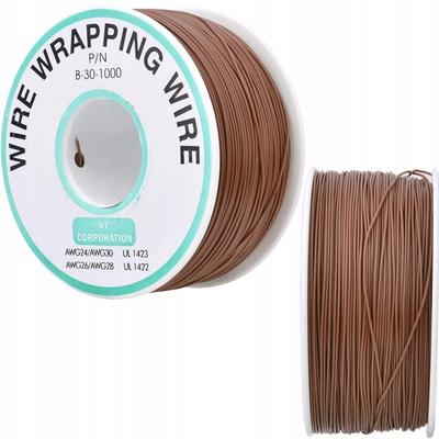 Kynar-Draht AWG 0,25 mm Braun 200 m – Niederspannung | Durchmesser 0,25 mm | Verzinntes Kupfer mit PVC