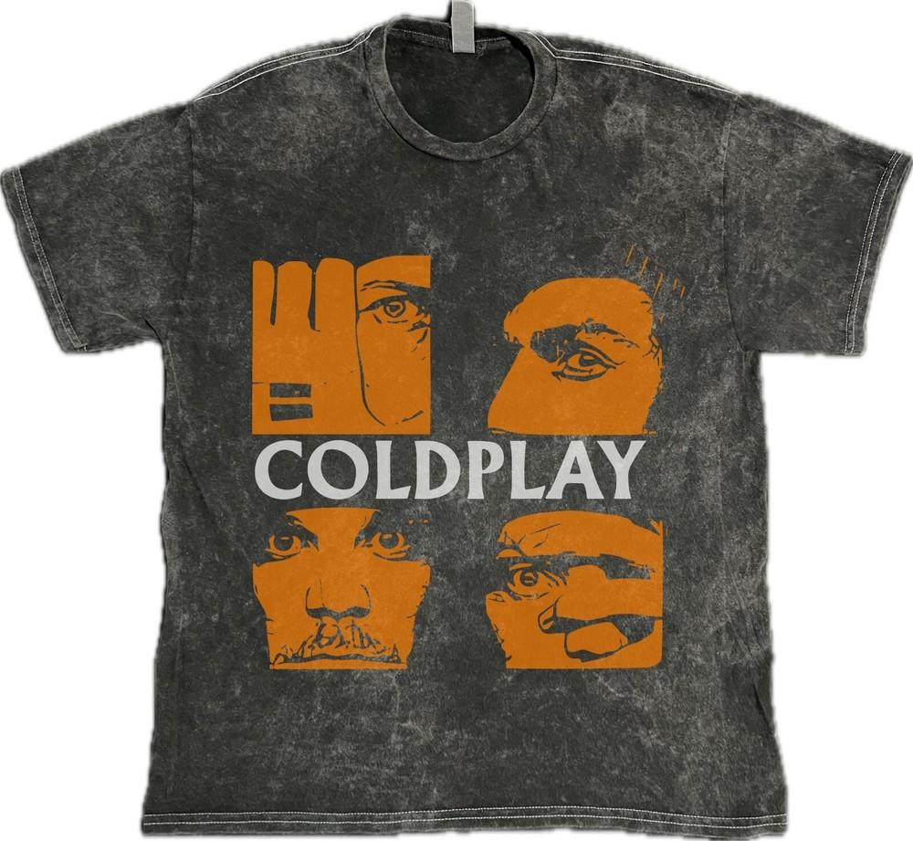 Coldplay Рок-группа на 100% хлопковой футболке унисекс, винтажная стирка S