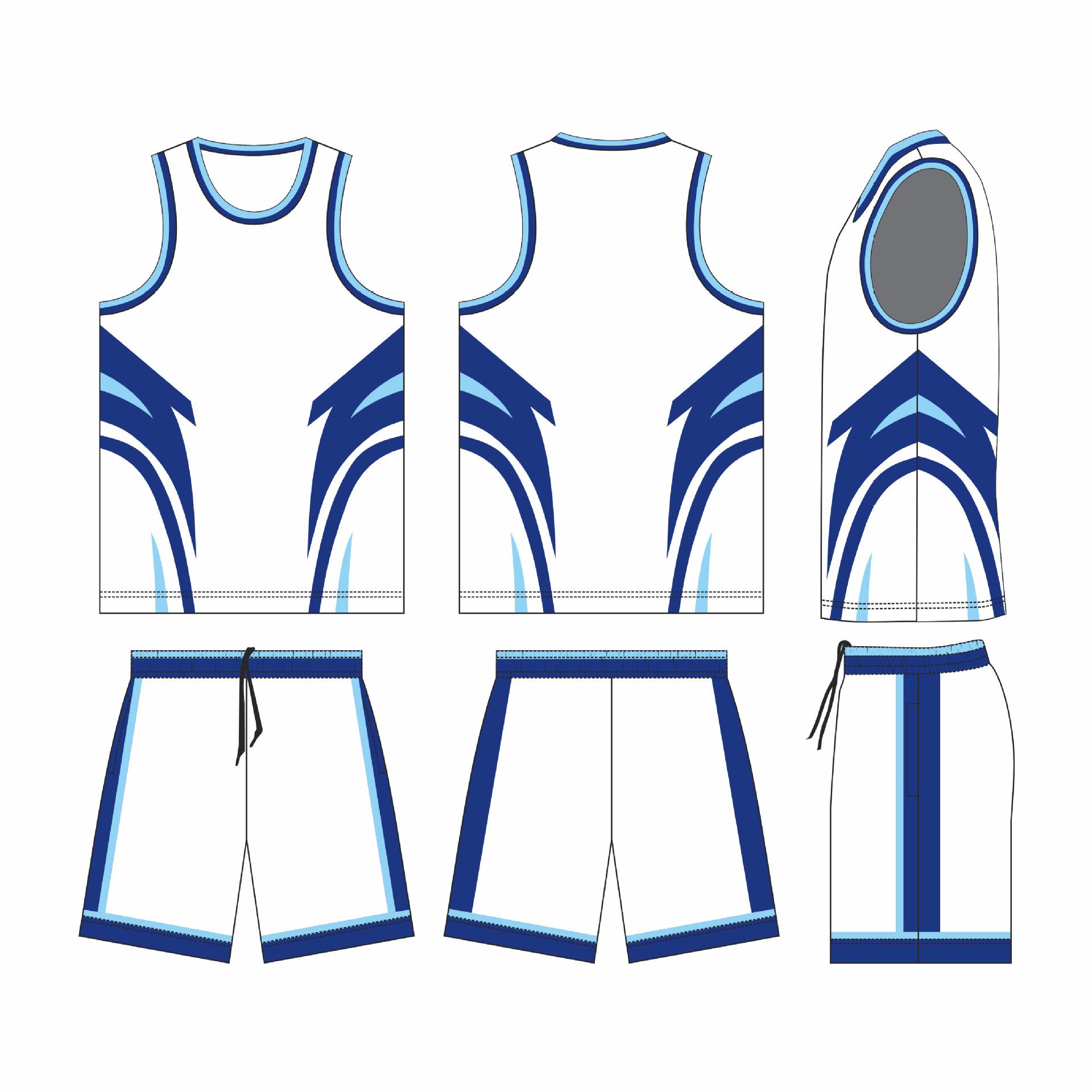 

Унисекс Комплект баскетбольной формы для соревнований и тренировок S белый