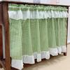 American Coffee Curtain Short Curtain Half Curtain Free Punching Door Curtain Double Layer Linen Lace Curtain Fabric Feng Shui Curtain Window Curtain