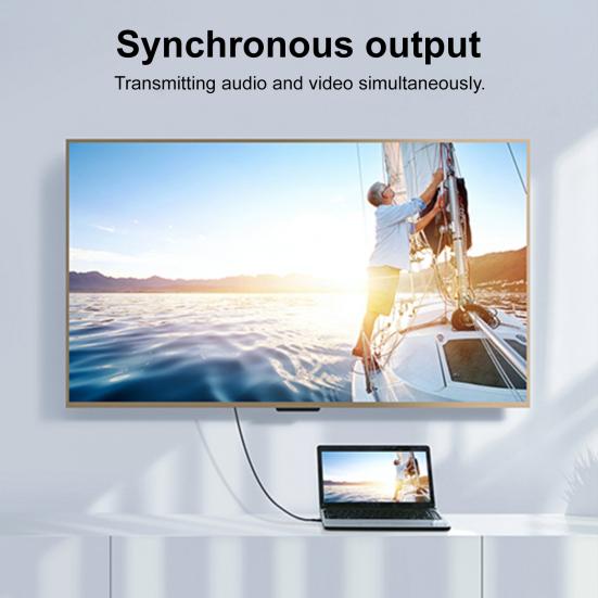 Yousheng 1080P HD-compatible Video Audio Adapter Cable Supporting 4K@30Hz High Clarity TV Display Projector Laptop Convertor Cord Computer Accessories