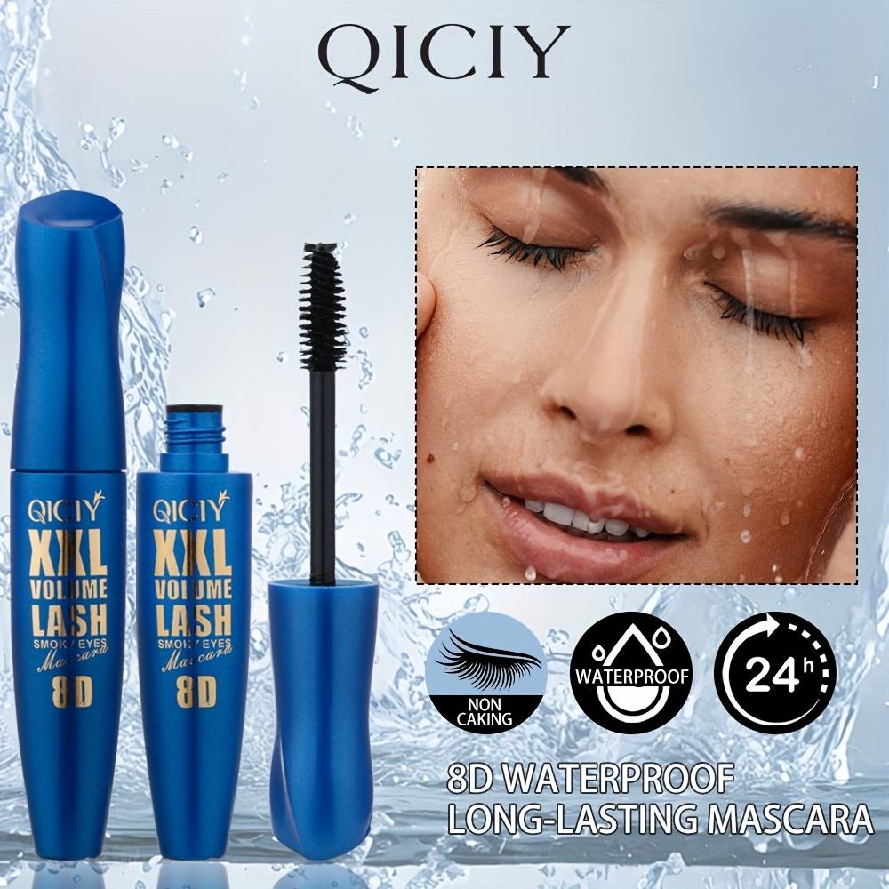 8D Mascara Langhaltend Wasserdicht Schwarz Wimperntusche zum Biegen, Schnelltrocknend, Volumenverleihend & Glättend, Klumpenfrei, Wischfest Eyeliner Geschenk für Frauen