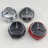 Hub Cap 4pcs 75mm Black Red Raised Car Styling Wheel Center Cap For Mercedes Benz AMG A0004000900