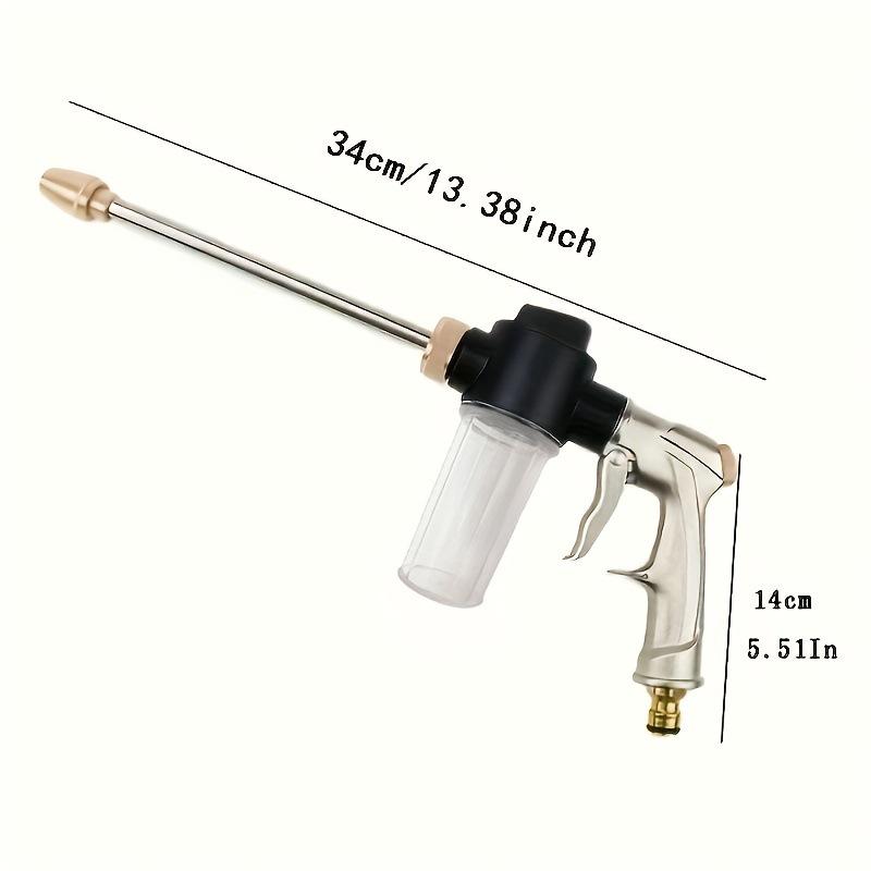 Copper High-Pressure Car Wash Nozzle with Brush Attachment