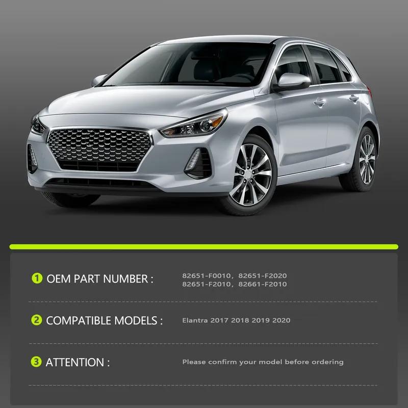 82651-F0010 4 PCS Exterior Door Handles for 2017-2020 Hyundai Elantra 82651-F2020