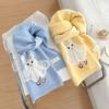 Soft Knitted Lace Bunny Scarf Women Winter Warm Neck Wrap Cute Sweet Long Shawl