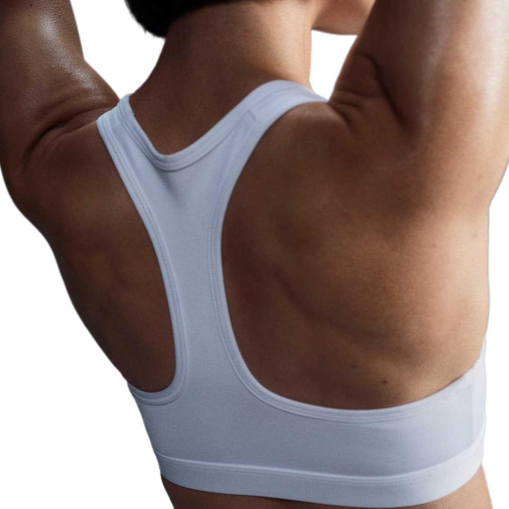 Nike Swoosh Medium Support Skin-Friendly Fashion Soft Solid Color Sports Bra Women underwear White DX6821-701