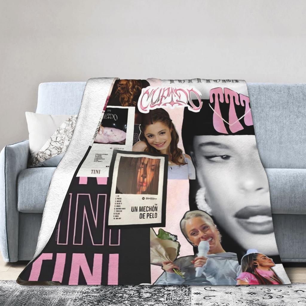 Super Soft Singer TINI STOESSEL Futtura Album Throw Blanket Premium Flannel Fleece Lightweight  Bed Blanket Fuzzy Plush Blankets