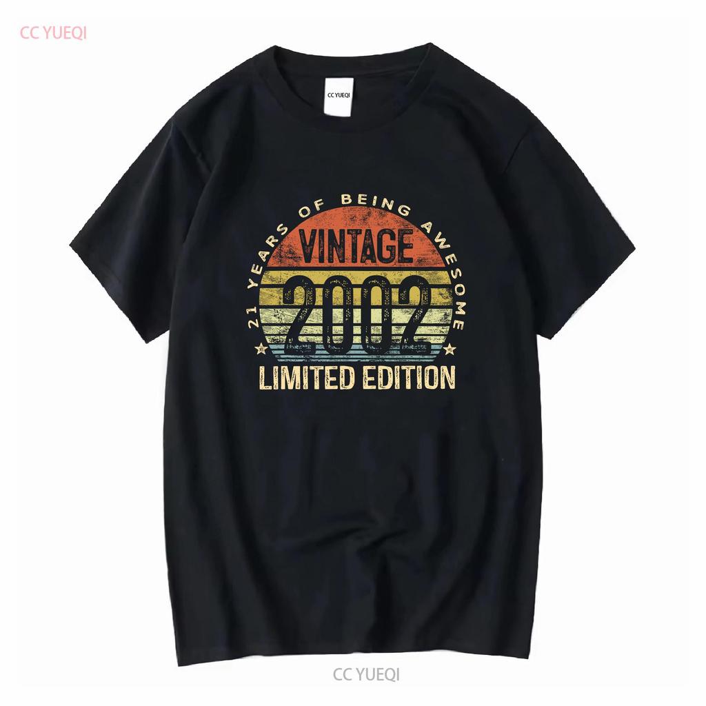 Vintage 2002 Limited Edition 21 Year Old s 21st Birthday T Shirt long or short sleeves vintage Washed Stylish Comfortable