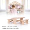 1/12 Puppenhaus Miniatur Holzmöbel Tisch Bank Modell Set ZubehörTisch Bank