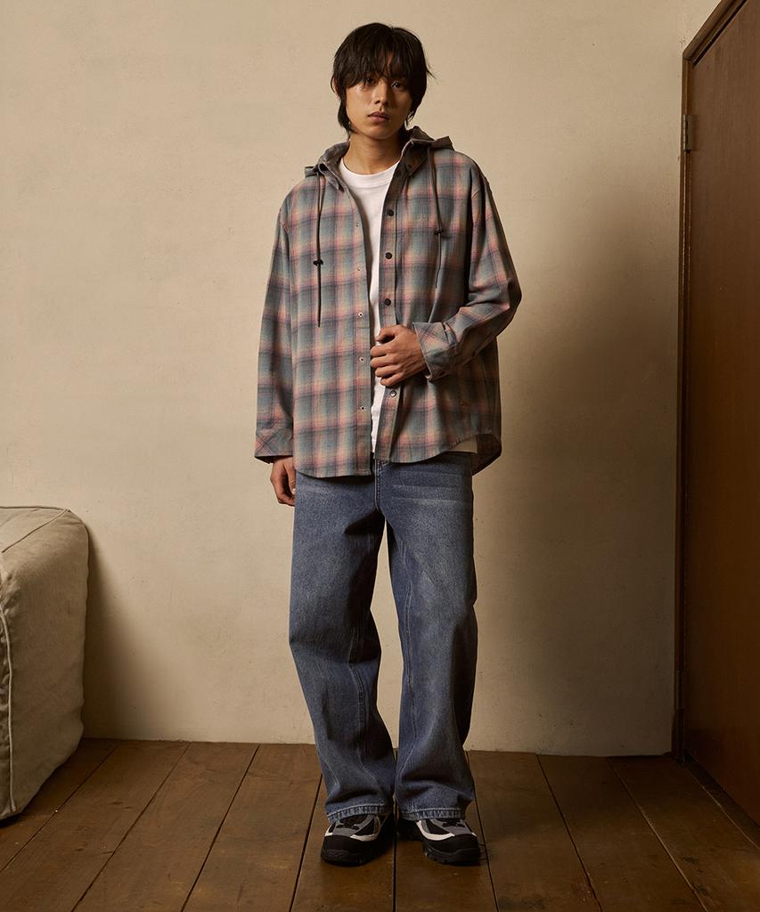 FDR Multi Check Over Hood Shirt_Mint