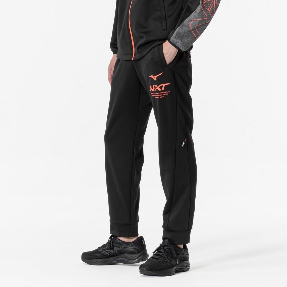 Mizuno Training Wear Size M N-XT Sweatpants, Fleece-Lined, 32JDA760, Black,