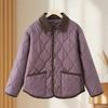 2025 Autumn/Winter Retro Lapel Cotton Jacket - Versatile Quilted Warm Short Coat for Women