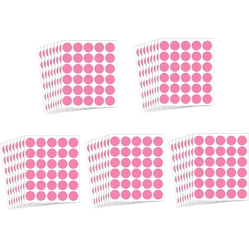 Hcode 1 Inch Color Coding Label Price Stickers - Garage Sale Blank Yard Sale Round Permanent Adhesive Dots - 1200Pcs (6 Colors)