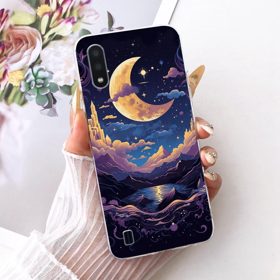 For Samsung Galaxy A01 Case SM-A015F New Luxury Painted Cover Soft Slim Phone Case For Samsung A01 M 01 Galaxy M01 Fundas Bumper