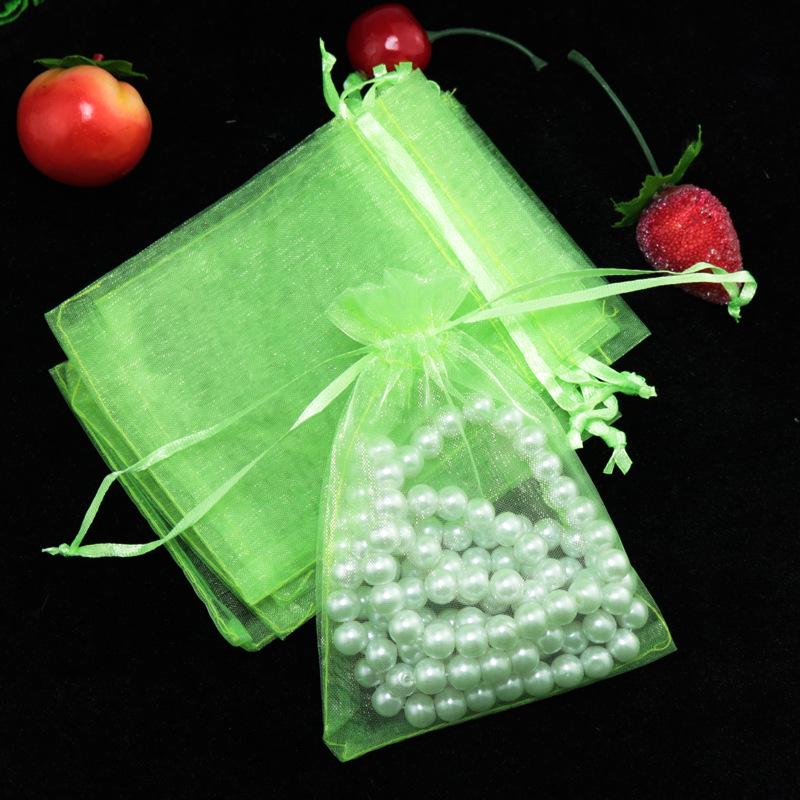 10pcs (9 Size) Gift Bag Jewelry Packaging Organza Bag Pouche Jewelry Packing Bag Birthday Party Decor Wedding Christmas Supplies