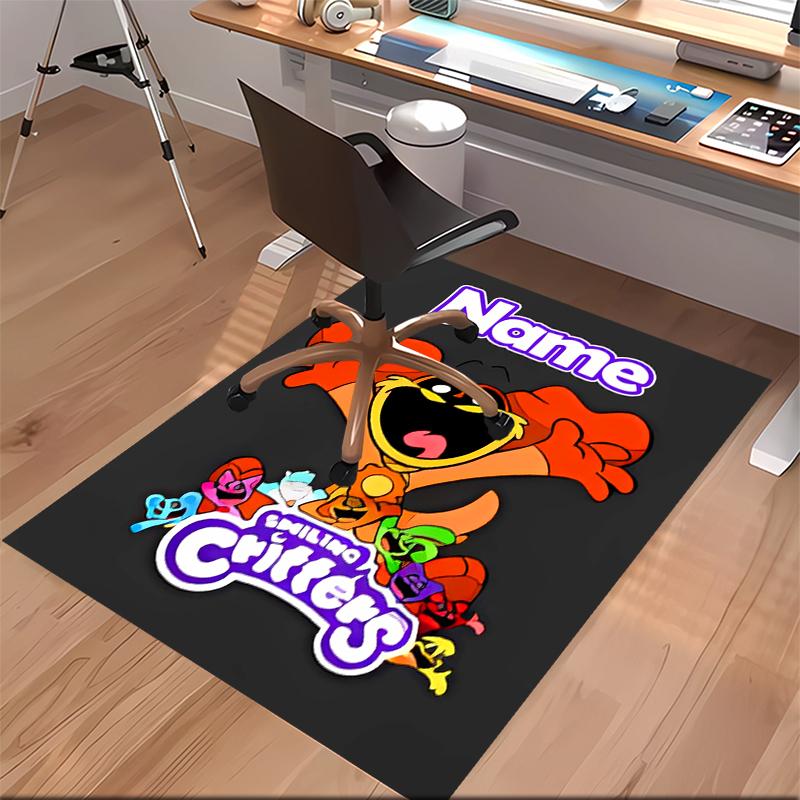Custom Personalization Smiling Critters Print Area Rug - Soft, Washable Non-Slip Indoor Mat,Living Room,Home&Office Decorative Rug