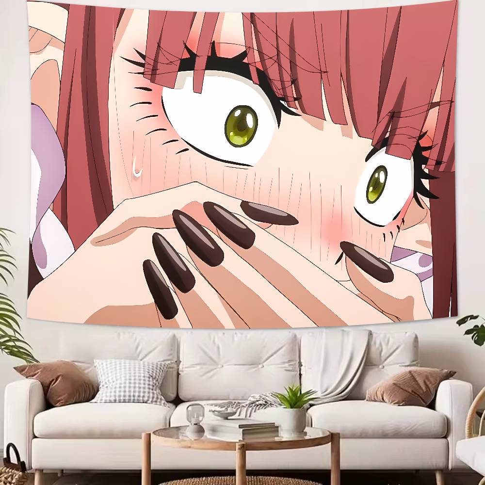 Large Kawaii Pretty Girl Marin Kitagawa Tapestry Wall Hanging Wall Rugs Dorm Decor Blanket Camping Decoration Tapestry