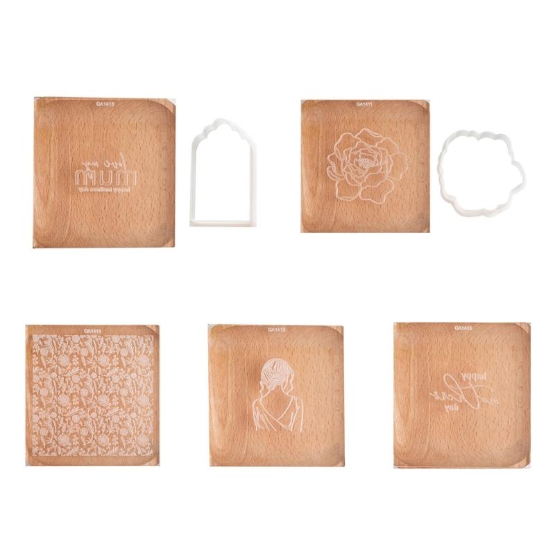 Mother's Day Fondant Mold Cookie Embossing Mould Easy Releases Plastic Cake Decorating Tool for Baking Enthusiasts