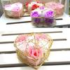 1 Set Simulation Flower Fake Soap Romantic Wrought Iron Rose Flower DIY Wedding Bouquet Decoration