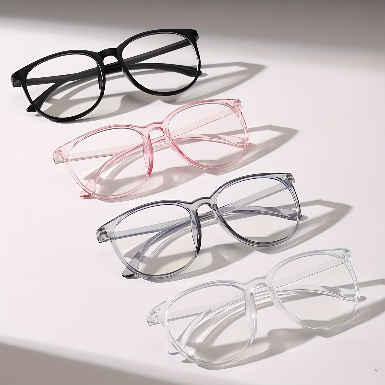 

Набор из 4 минималистичных очков с овальной оправой и прозрачными линзами для женщин, модные очки из пластика с полной оправой, легкие