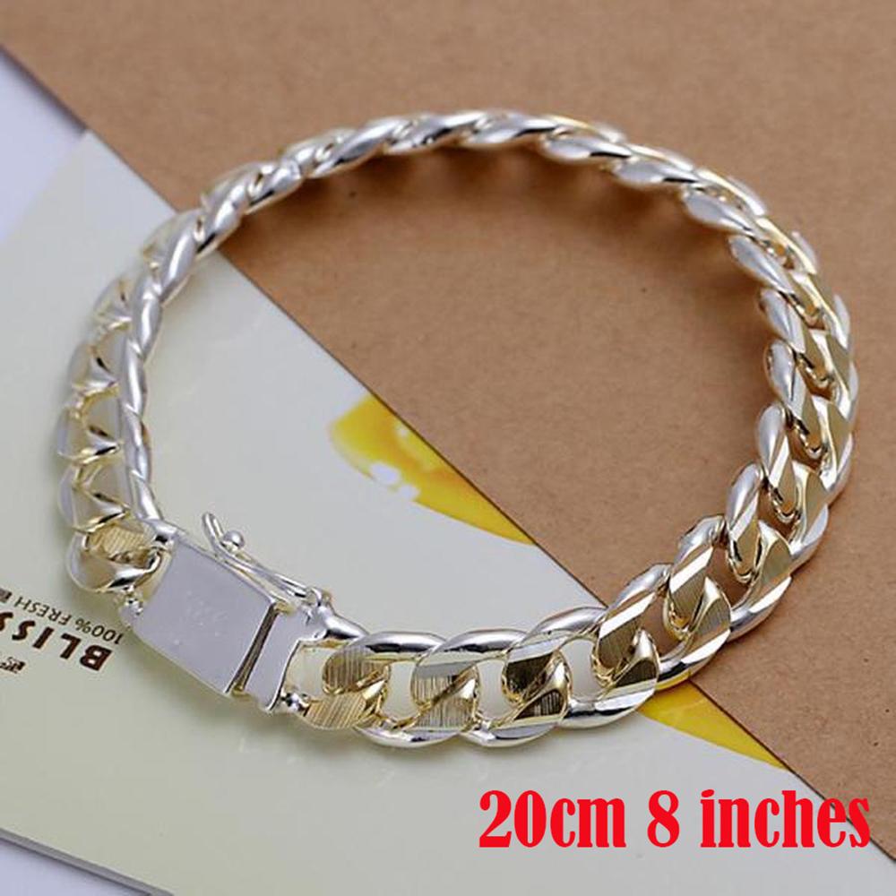 10mm Chain   Copper Exquisite Men Women Chain Noble Wedding Bracelet Fashion Charm Wedding Cute Birthday Gift