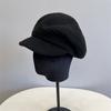 Women'S Wool Newsboy Cap - Autumn Winter Knitted Painter Hat, Solid Color Retro & Warm Fashion Accessory