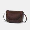 Autumn and Winter Retro Suede Small Satchel Splicing Leather Dumpling Bag Simple and Versatile Single Shoulder Messenger Women's Bag Niche Design