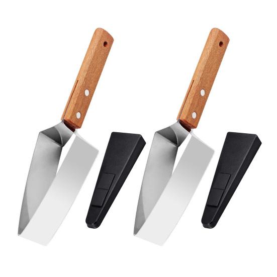 Triangle Watermelon Cutter, Stainless Steel Watermelon Slicer Cutter Tool with Wooden Handle And Blade Cover, Home Kitchen Gadget
