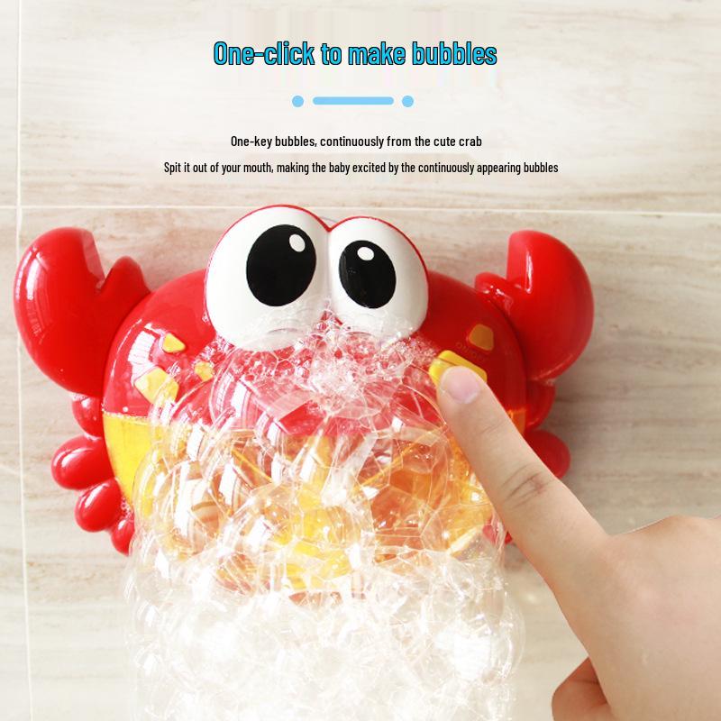 Crab & Frog Bubble Machine: Musical Bath Toy for Kids - Douyin Electric Bubble Maker
