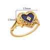 Heart Shape Zircon Rings For Women Stainless Steel Gold Color Aesthetic Couple Ring Trend Wedding Jewelry Gift For Friend