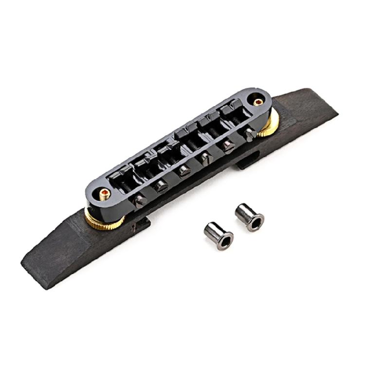 Guitar Roller Saddle Bridge Replacement Part with Rosewood Base