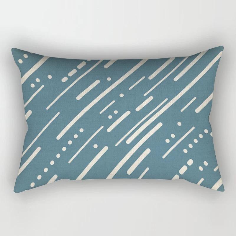 Nordic Sweet Home Light Blue Geometric Pillowcase Decorative Sofa Cushion Cover Pillowcase