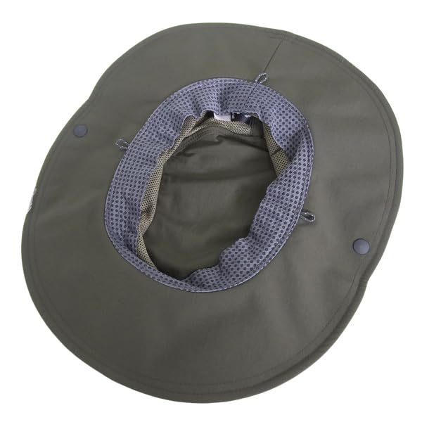 Montbell Breitkrempiger Hut Herren Damen Hut Outdoor Trekking Aktivität Nylon 8cm Krempe UV-Schutz Sonnenschutz 1108743 (khaki/grün)