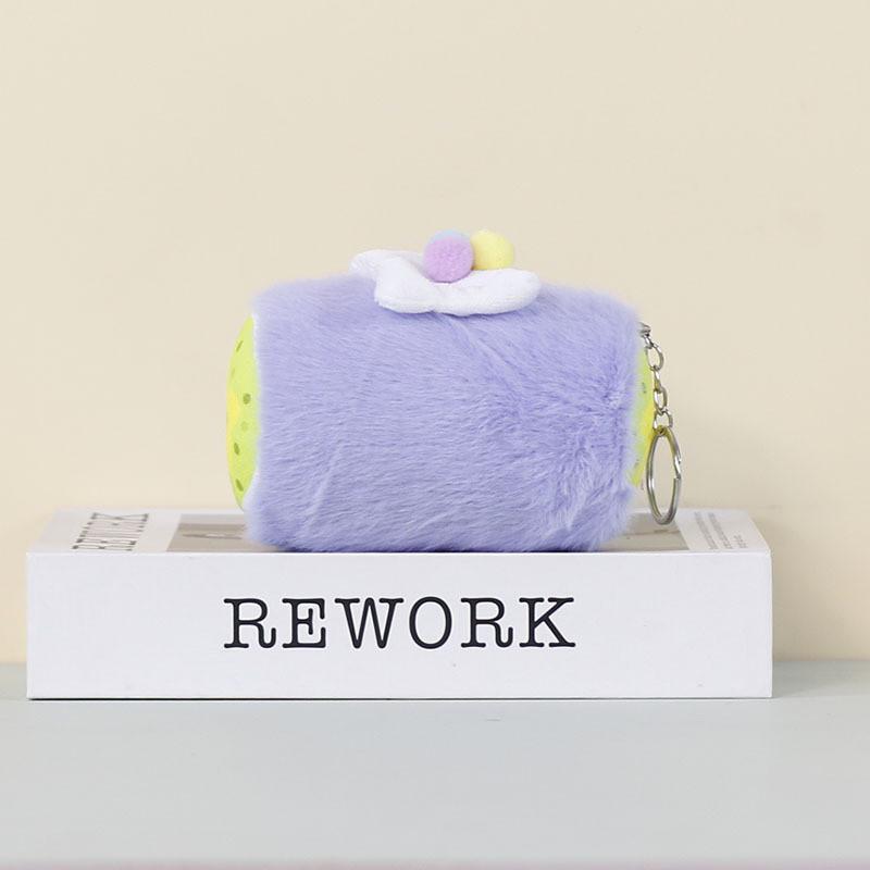 Cute Candy Plush Keychain With Polyester Fiber For Kids And Teens